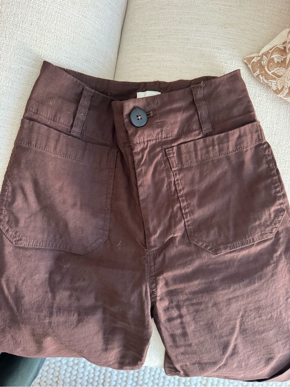 Anthropologie Maeve Collette full length dark brown size 23
